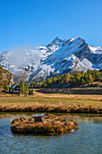 Lake on the Simplon Pass with Wasenhorn, Valais, Switzerland