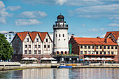 Fischerdorf am Fluss Pregel, Kaliningrad, Russland, Europa