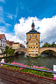 Altes Rathaus im historischen Zentrum von Bamberg, UNESCO-Weltkulturerbe, Bayern, Deutschland, Europa