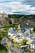 View over the old quarter of Luxembourg, UNESCO World Heritage Site, Luxembourg, Europe