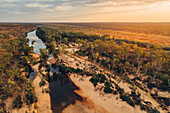 Aerial view over the Kimberley region, Western Australia, Oceania,