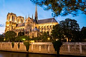 France, Paris, area listed as World Heritage by UNESCO, the Notre Dame cathedral on the ile de la Cit