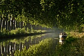 France, Herault, Cers near Beziers, Canal du Midi listed as World Heritage by UNESCO