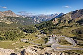France, Hautes Alpes, road of the collar of Izoard (2360m), carries of entrance of Queyras