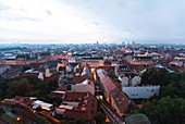 Blick auf Zagreb, Kroatien