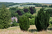 Castle Hill, Landhaus und Garten in der Gemeinde Filleigh in Nord-Devon in England, Großbritannien