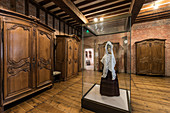 THE HALL OF CABINETS FROM THE 18TH CENTURY, THE 15TH CENTURY CHATEAU DE MARTAINVILLE, MARTAINVILLE-EPREVILLE (76), FRANCE