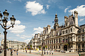Facade of Hotel De Ville, the largest city hall in Europe, Paris, France, Europe