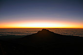 Kilimanjaro, climbing the summit, dawn, sunrise behind the Peak Mawenzi, on the way to Stella Point