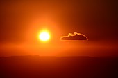 Sonnenuntergang am Vulkan Ätna, Südseite, Ostküste, Sizilien, Italien