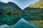Multi-coloured Lake\nJiuzhaigou National Park\nSichuan, China\nLA007722