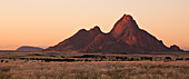 Namibia - April 26, Panoramic view of the Spitzkoppe mountain at sunset.