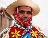 Arequipa, Peru - December 25, 2011: A smiling man is wearing traditional clothing.