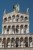 Detail der Kirche San Michele, Lucca, Toskana, Italien
