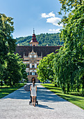 Unterwegs zum Schloss Eggenberg, Graz, Österreich