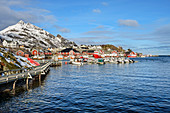 Hafen von Klingenberg, Klingenberg, Lofoten, Nordland, Norwegen