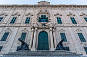 In front of the Auberge de Castile et Leon in Valletta, Malta