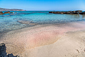 Elafonissi beach with pink sand, southwest Crete, Greece