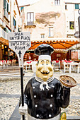 Note for a restaurant in Tropea, Calabria, Italy