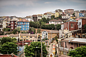 colorful houses and street art in Valparaiso, Chile, South America