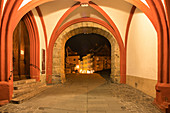 Blick durch das Rathaus in Bamberg, Oberfranken, Franken, Bayern, Deutschland, Europa