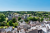 France, Morbihan, Josselin, the castle and the town center