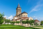 France, Allier, roman church of Saint Menoux, Bourbonnais