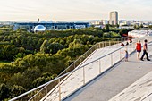 France, Paris, the Parc de la Villette, La Philarmonie de Paris by architect Jean Nouvel, Roof Terrasse open to the public