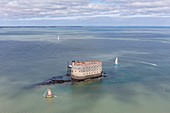 Frankreich, Charente-Maritime, Fort Boyard (Luftaufnahme)