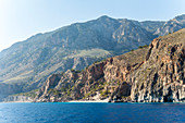Ferry ride from Agia Roumeli (Samaria Gorge) to Sougia, West Crete, Greece