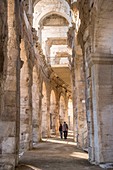 France, Bouches du Rhone, Arles, the Arenas, Roman Amphitheatre of 80-90 AD, listed as World Heritage by UNESCO