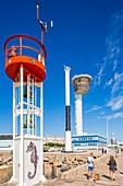 France, Seine Maritime, Le Havre, semaphore (1950) on the jetty