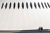 Frankreich, Seine-Maritime, Le Havre, Stadtzentrum, UNESCO Weltkulturerbe, Oscar Niemeyer Platz, Le Petit Volcan entworfen von Oscar Niemeyer, Bibliothek
