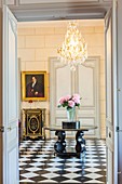 France, Gironde, Bordeaux, The large house of Bernard Magrez, luxury hotel founded in 2014 offering 6 prestigious rooms, lobby