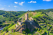 Luftaufnahme der Niederburg in Kobern-Gondorf, Mosel, Rheinland-Pfalz, Deutschland