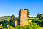 Luftaufnahme der Burg Siersberg, Rehlingen-Siersburg, Saarland, Deutschland
