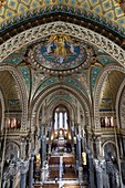 Frankreich, Rhône, Lyon, Historische Stätte, UNESCO-Weltkulturerbe, Basilika Notre Dame de Fourvière, das Kirchenschiff