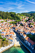 Luftaufnahme von Cudillero, Asturien, Spanien