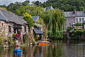 Brittany, France, Pontrieux. Pontrieux village and its river