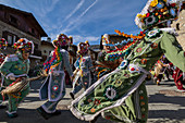 Aosta valley, Gignod, Italy. Alpine carnival Coumba Freida