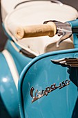 Italy, Tuscany, Siena, a Vespa scooter in the street