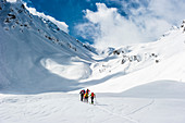 Ski tour go to Pflerschtal, South Tyrol, Italy