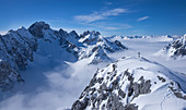 Ski tour to the summit on the Tajakopf in Ehrwald in winter