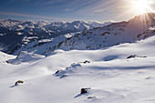 Winter landscape at the Marchkopf in Hochfügen, Zillertal Alps