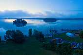 The day wakes up at Steinberger See, Steinberg am See, Upper Palatinate Lake District, Schwandorf, Upper Palatinate, Bavaria, Germany