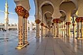 Abu Dhabi, Vereinigte Arabische Emirate, Scheich-Zayid-Moschee, Januar 2020
