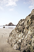 Rocks on Big Sur Beach, California, USA.