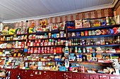 Interior of an old grocer's shop with antique decorations, Haparanda, Norrbottens Län, Sweden