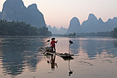 Cormorant Fisherman on River Li\nGuilin Region\nGuangxi, China\nLA008388