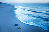 Blue hour on the west beach of Kampen, Sylt, Schleswig-Holstein, Germany